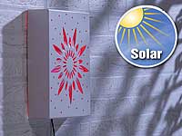 Lunartec Outdoor-Solar-Wandbild mit roter LED Lunartec