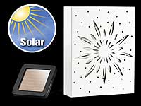 Lunartec Outdoor-Solar-Wandbild mit roter LED Lunartec Solar LED-Wandbilder