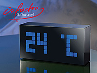 infactory LED-Wecker im Klavierlack-Design mit Temperaturanzeige infactory LED-Wecker