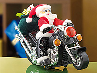 infactory Weihnachtsmann "Santa Bike" auf Motorrad infactory Singende Weihnachtsmänner mit Motorräder