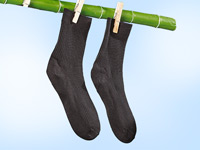 PEARL basic Socken aus Bambus-Viskose, 3 Paar, Gr. 39-42, schwarz PEARL basic Bambus-Socken