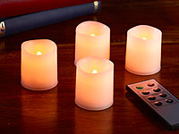 Lunartec Mini-LED-<br />Kerzenset, 4er-Set mit Fernbedienu...