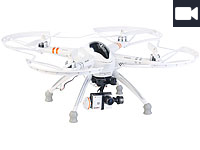Simulus Quadrocopter QR-X350.PRO m. Fernsteuerung, Gimbal & Action-Cam Simulus GPS-Drohnen LIVE-Videoübertragung