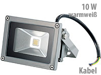 Luminea Wetterfester LED-Fluter im Metallgehäuse, 10 W, IP65, warmweiß Luminea Wasserfeste LED-Fluter (warmweiß)
