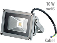Luminea Wetterfester LED-Fluter im Metallgehäuse, 10W, IP65, tageslichtweiß Luminea Wetterfester LED-Fluter (tageslichtweiß)