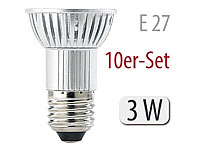 Luminea LED-Spot 3x 1W-LED, kaltweiß, E27, 250 lm, 10er-Set Luminea LED-Spots E27 (tageslichtweiß)