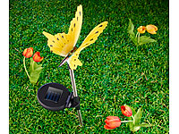 Lunartec Solar-LED-Gartendeko Schmetterling m. leucht. Flügeln,3er-Set Lunartec Solar-LED-Schmetterlinge