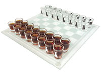 PEARL Edles Echtglas-Trinkspiel "Schach" PEARL 