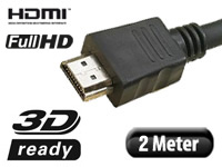 PEARL HDMI-1.4-Kabel High-Speed, 19-polig, 2 m PEARL HDMI-Kabel mit Netzwerkfunktionen (HEC)