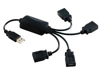 c-enter 4-Port-Hub mit Kabelzugaben, USB1.1, "Cable Hub" c-enter USB 2.0 Hubs