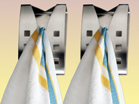 CHG Handtuchhalter, 2 Stück aus gebürstetem Edelstahl, rostfrei CHG Handtuchhalter