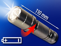 LED-Taschenlampe (massives Aluminium mit 6 weißen LEDs)