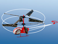 Simulus 3D-Hubschrauber Indoor mit Funkfernsteuerung/Zubehör Simulus Ferngesteuerter Helikopter