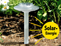 Lunartec LED-Solar-Gartenleuchte, rundum transparent, 4er-Set Lunartec LED-Solar-Wegeleuchten