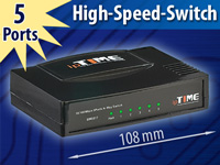 5-Port Netzwerk-Switch 10/100 Mbit "ipTIME"