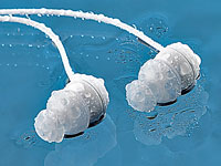 Somikon Wasserfestes MP3-Set: Schutztasche für Player bis 90x120 mm + Ohrhörer Somikon Wasserdichte In-Ear-Stereo-Kopfhörer