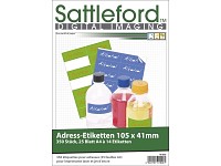 Sattleford 350 Adress-Etiketten 105x41 mm Universal für Laser/Inkjet Sattleford Drucker-Etiketten