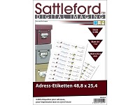 Sattleford 4480 Adress-Etiketten Mini 48,8x25,4 mm für Laser/Inkjet Sattleford Drucker-Etiketten