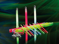 PEARL 25er-Set XXL-Lightsticks (Knicklichter) in 5 Farben, jeweils 30 x 1 cm PEARL Knicklichter