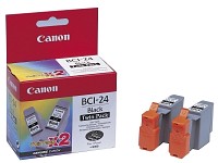 CANON Original Tintenpatrone im 2er-Pack, 2x black (BCI-24BK) CANON Original-Canon-Druckerpatronen