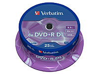 Verbatim DVD+R 8,5GB, 8x Double Layer, 25er-Spindel Verbatim DVD-Rohlinge