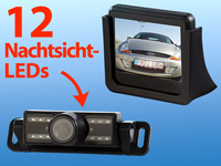 Lescars Kfz-Rückfahr-Videosystem mit Kamera & 2,5" TFT Lescars