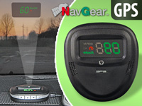NavGear 2in1 Head-Up-Display: GPS-Tacho & BT GPS-Receiver "HUD90-BT" NavGear Head-up-Displays (HUD)