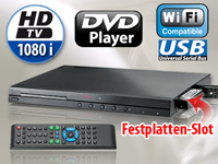 auvisio Full-HD-Medienzentrale HVD-1080.WiFi mit DVD/HDD/USB/Webradio auvisio