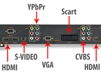 auvisio 9in1 HDMI-Umschalter & Konverter mit HD-Upscale (refurbished) auvisio HDMI-Switches