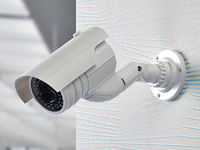 VisorTech Profi-Überwachungskamera-Attrappe/Dummy mit LED VisorTech Kamera-Attrappen