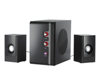 auvisio Aktives 2.1 Premium-Multimedia-Soundsystem MSX-340 auvisio 2.1-Lautsprecher-Systeme mit Subwoofer