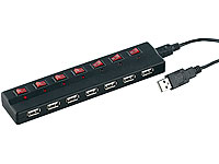 Xystec Aktiver 7-Port<br />USB2.0-Hub mit einzeln schaltb...