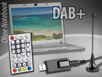 auvisio DVB-T-Micro-Empfänger DV-Stick 252.pro, mit DAB+, USB auvisio DVB-T USB Sticks