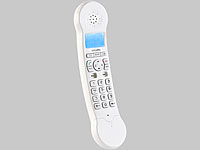 simvalley communications Retro-DECT-Schnurlostelefon mit Anrufbeantworter, weiß (refurbished) simvalley communications DECT Retro Tisch-Telefone