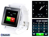 simvalley MOBILE Handy-Uhr PW-315.touch Weiß Handy/Uhr/Mediaplayer simvalley MOBILE Handy-Uhren