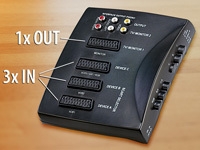 auvisio SCART-Video Profi-Controller 3an1, RGB-fähig auvisio 