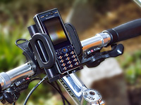 Lescars Universal-Fahrrad-Halterung für PDA/Navi/Handy mit Halteschale Lescars