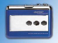 auvisio USB-Kassettenspieler "Blue Edition" MC->MP3 (refurbished) auvisio USB-Kassettenrecorder