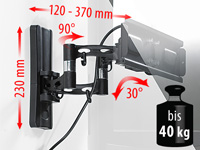Flexible Wandhalterung<br />für Plasma/LCD TV bis 106,7 c...