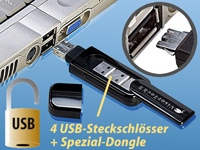 VisorTech USB-Sicherheitsschloss "Secure Lock", 4-fach VisorTech