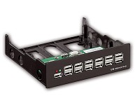 Xystec USB-Frontpanel-Hub mit 13 Ports, für 5,25"-Laufwerksschacht Xystec USB 2.0 Hubs