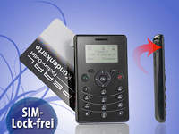 simvalley MOBILE Mini-Handy RX-80 "Pico V.2" VERTRAGS- & SIM-Lock-frei simvalley MOBILE Scheckkartenhandys