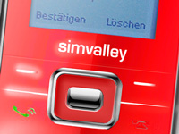 simvalley MOBILE Mini-Handy RX-180 "Pico INOX RED" VERTRAGSFREI simvalley MOBILE