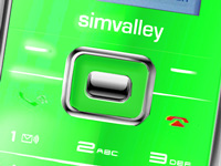 simvalley MOBILE Mini-Handy RX-180 "Pico INOX GREEN" VERTRAGSFREI simvalley MOBILE Scheckkartenhandys