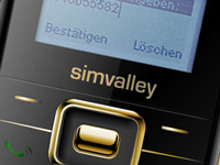 simvalley MOBILE Mini-Handy RX-180 "Pico INOX GOLD" VERTRAGSFREI simvalley MOBILE