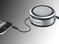 auvisio Portabler Designer-Lautsprecher "PMX-440.shiny" mit Li-Ion-Akku auvisio Mini Reiselautsprecher