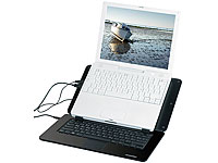 Xystec Notebook-Cooler-Pad mit Tastatur, Touchpad und USB-Hub Xystec