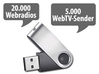 auvisio USB-Stick mit Player für Internet-TV und -Radio auvisio 