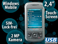 simvalley MOBILE Smartphone XP-25 mit Windows Mobile 6.1 VERTRAGSFREI simvalley MOBILE