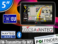 NavGear Multimedia-Navisystem StreetMate GT-505-3D + Westeuropa NavGear